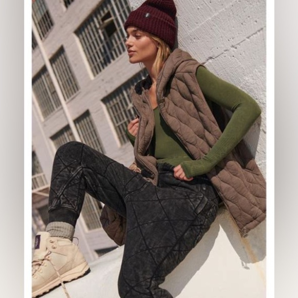 FP Movement by Free People Brown Quilted Vest